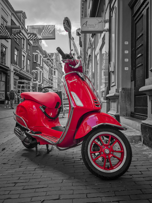 Red scooter Arnhem