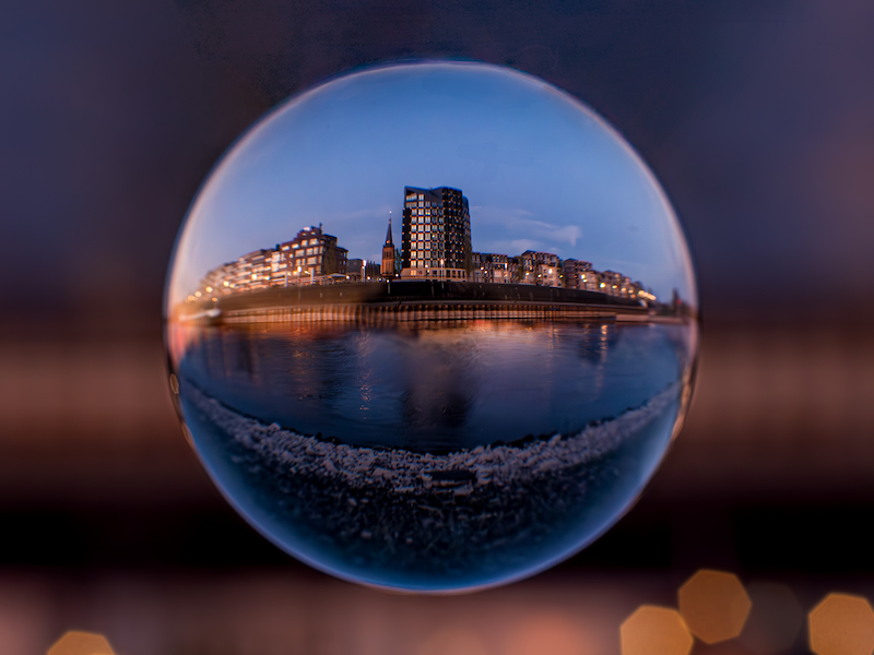 Skyline Doesburg in glass ball